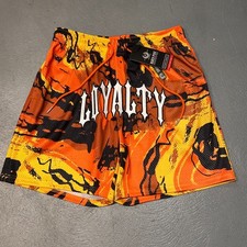 Black Pike Loyalty Mesh Shorts Size Small Orange Flame Camo New With Tag picture