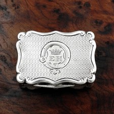 Antique Victorian Sterling Silver Vinaigrette Frederick Marson Crown Engraving picture