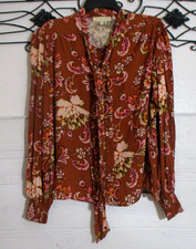 Anthropologie Farmers Market Top Women's Size L Multicolor Floral Long Sleeve picture