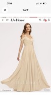 4x Women’s Formal Dress Jj’s House Beige Long Plus  Prom  NWT Mother Of Bride picture
