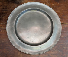 HTF Large Old World Pewter Dinner Plate 12 1/2
