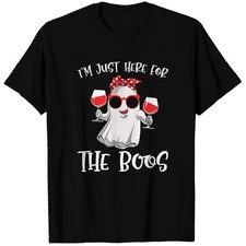 Womens Im Just Here For The Boos Funny Halloween Costume For T-Shirts picture