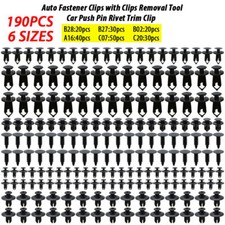 190x Bumper Clips Rivet Fender Car Auto Plastic Rivets Clips Push Pin Fastener picture
