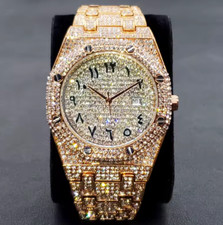 Reloj Plateado Elegante de Hombres con Pulsera en Oro 10K Relojes Para Hombres picture