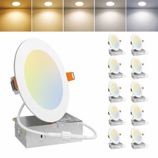 12 Pack 4 Inch 5CCT LED Recessed Ceiling Dimmable Panel Light with Junction Box picture