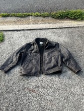 G H Bass Leather Bomber Style Jacket Fits Like A Large picture