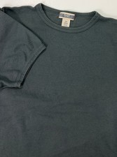 Vintage Y2K Gap Shirt Men Medium Ribbed Knit Stretch Minimal Casual Green Cotton picture