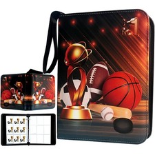 900 Pocket Sports Card Binder - Zippered Holder for Trading Cards, Fits 900 Card picture
