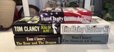 Tom Clancy Lot of 5 First Printing Hardcovers w/ Dust Jackets Jack Ryan picture