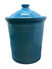 NWOB Fiesta Large Utensil Kitchen Canister Peacock Blue picture