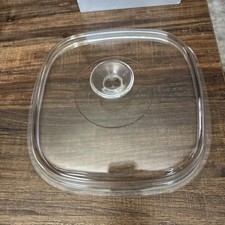 Pyrex Corning Ware Square Glass 2.5 Quart  & 5 Quart Casserole Lid Cover A-12-C picture
