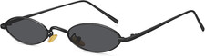 MEETSUN Vintage 90s Small Oval Sunglasses For Women Men Small, C10-black-gray picture