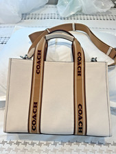 Coach Smith Tote Chalk Multi Pebbled Leather Shoulder Bag picture