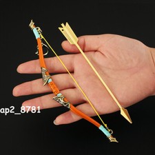 1/6 Metal Miniature Cold Weapon Bow Arrow Set Model For 12