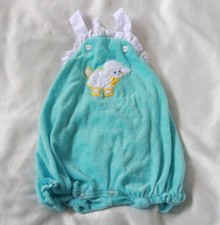 Vintage Baby Infant Terry Cloth Summer Romper Playsuit 24M Sun suit Lamb picture