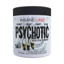 Insane Labz Psychotic SAW Pre Workout Powder 30 Servings Energy Focus picture