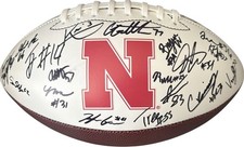 Nebraska Cornhuskers 2026 Team Signed Logo Football 36 Signatures Jamal Rule picture