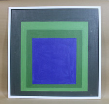 Josef Albers Oil on Masonite – Signed 1971, Good Condition, Framed VERY NICE picture