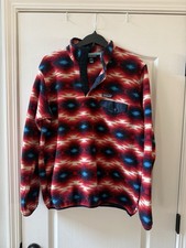 Patagonia Synchilla Snap-T Fleece Pullover Large Red Aztec Southwest Geometric picture