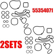 2x Engine Oil Cooler Gaskets Seals Kit For Chevrolet Cruze Aveo Sonic 1.8L 1.6L picture