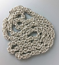 Byzantine 925 Sterling Silver 10mm Unfinished Solid Chain Necklace 41