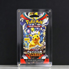 Pokemon Sleeved Blister Booster Pack Acrylic Display Case Ultra-Clear picture
