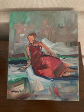 JOSE TRUJILLO Oil Painting IMPRESSIONISM ORIGINAL Lady 