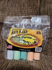 Amish Farm Bar Soap Pack Of 5 Huge Bars 5oz Each Soap Made In USA Scented picture