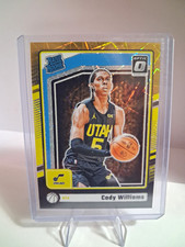 Panini 2024-25 Rated Rookies Cody Williams Jazz Black & Gold Velocity #298 /8 picture