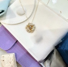18K Yellow Gold Necklace featuring a 0.73-carat Natural Diamond picture