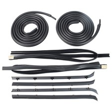 For Chevy GMC Truck Front Door Window Run Sweep Felts Weatherstrip Seal Kit Set picture