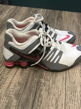 Nike Shox Current Women's Running Shoes White/Grey/Hot Pink Size 8.5 picture