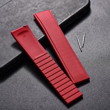 19mm-22mm Unisex FKM Watch Strap Butterfly Buckle Quick Release CTS Wrist Band picture