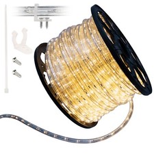 Warm White Led Rope Light 10 25 50 100 150 300FT Connectable Outdoor Waterproof picture