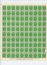 Mr Fancy Cancel CSA U-1b 1955 2c Altered Plate Dietz 1955 Sheet 100 Cat $50 picture