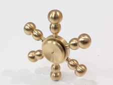 Six-Winged Brass Metal Fidget Spinner – Stress & Anxiety Relief Toy picture