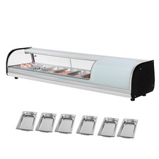 Uimoso Countertop Sushi Display Refrigerator 2.2 Cu.ft with 6 Food Pans picture