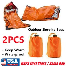 2PCS Emergency Sleeping Bags Thermal Blanket Waterproof Outdoor Survival picture