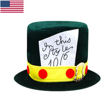 Mad Hatter Hat Alice In Wonderland Tea Party 10/6 Adult Cosplay Hat LTD EDITION picture