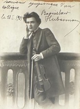 BRONISLAV HUBERMAN signed photo 1904 Polish violinist Quesnot Paris autograph picture