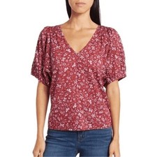 NWT Madewell Floral V-Neck Top Sz S picture