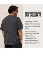 3-Pack Men's Loose Fit Oversized Heavyweight Cotton T-Shirt Short Sleeve-Gao picture