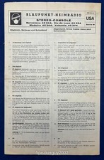 Blaupunkt Stereo Console Barcelona Rio de Luxe Madeira Valencia Schematic picture