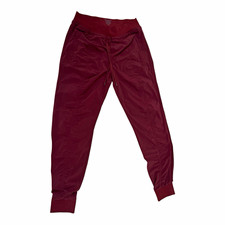 Athleta Attitude Pant Women’s Burgundy Yoga Jogger Pants Drawstring Pockets 10 picture
