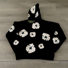 *100% Authentic Brand New* Denim Tears Cotton Wreath Hoodie Black Large  picture