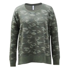 IDEOLOGY Women's Camo Print Sweatshirt sz XL X-Large Green Top picture