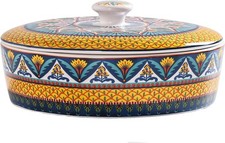 Havana Ceramic Tortilla Warmer & Server with Lid - 8.8 Inch Holder picture