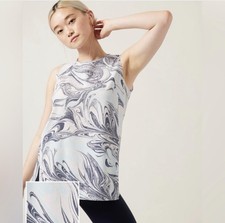 Athleta Zephyr Refined Tank Sumi Marble Light Blue Large picture