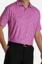 NWOT- Footjoy Golf Shirt Mens Medium Glass Martini Polo Purple Orchid picture