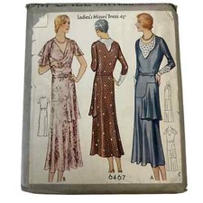 McCall Antique Early 1900's Pattern #6467 Ladies/Misses Dress Size 36 HTF RARE picture